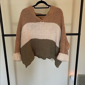 POL clothing -Nordstrom- Chunky Knit Color Block Sweater
